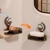 Elegante Portasapone con Ventosa Design Drenaggio Acqua Organizzatori Bagno Salvaspazio Scaffale in Plastica
