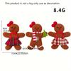 6pcs Gingerbread for Man Gnome Christmas Ornaments Traditional Polyester Hanging, Festive Holiday Decorations for Christmas,Christmas Tree Ornaments