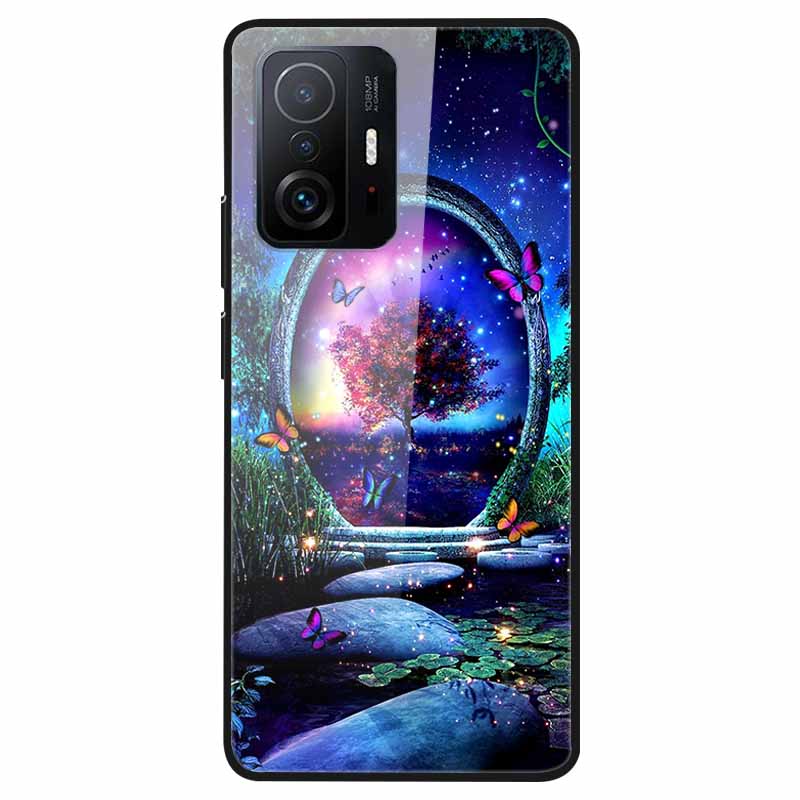For Xiaomi 11T Tempered Glass Case Soft Bumper Hard Funda For Xiaomi mi 11T Pro Phone Case 11 T 11T Pro 11TPro Back Cover Shells