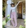 2026 Spring/Summer Women's White Patchwork Long Sleeve Knit Top