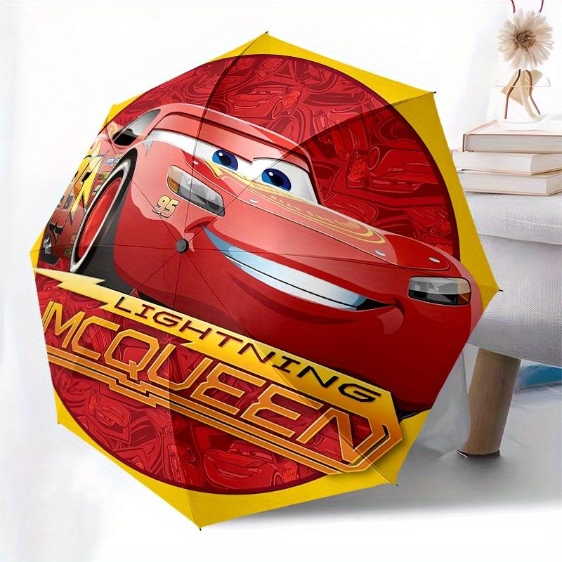 Lightning McQueen,Pixar Cars Automatic Opening and Closing Fashion umbrella - 8-rib Folding Design, Lightweight and Portable, Suitable for D