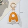 PU-Leder Bonbonfarbe A bis Z Initialen Schlüsselanhänger für Damen Einfach Mode Rucksack Telefonanhänger Autoschlüsselanhänger Schmuck Geschenke