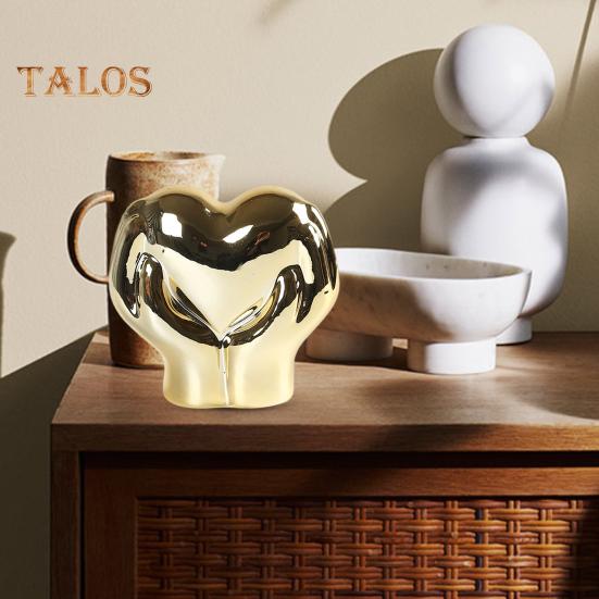 1/2 stk Kjærlighet Hjerte Gest Figur Holder Hjerte Hånd Keramisk Statue Skulptur Hjem Kontor Bryllupsfest Skrivebordsdekorasjon Ornament