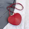 Soft PU Heart Crossbody Bags Women  New Fashion Solid Small Shoulder Bags Designer Zipper Luxury Handbags