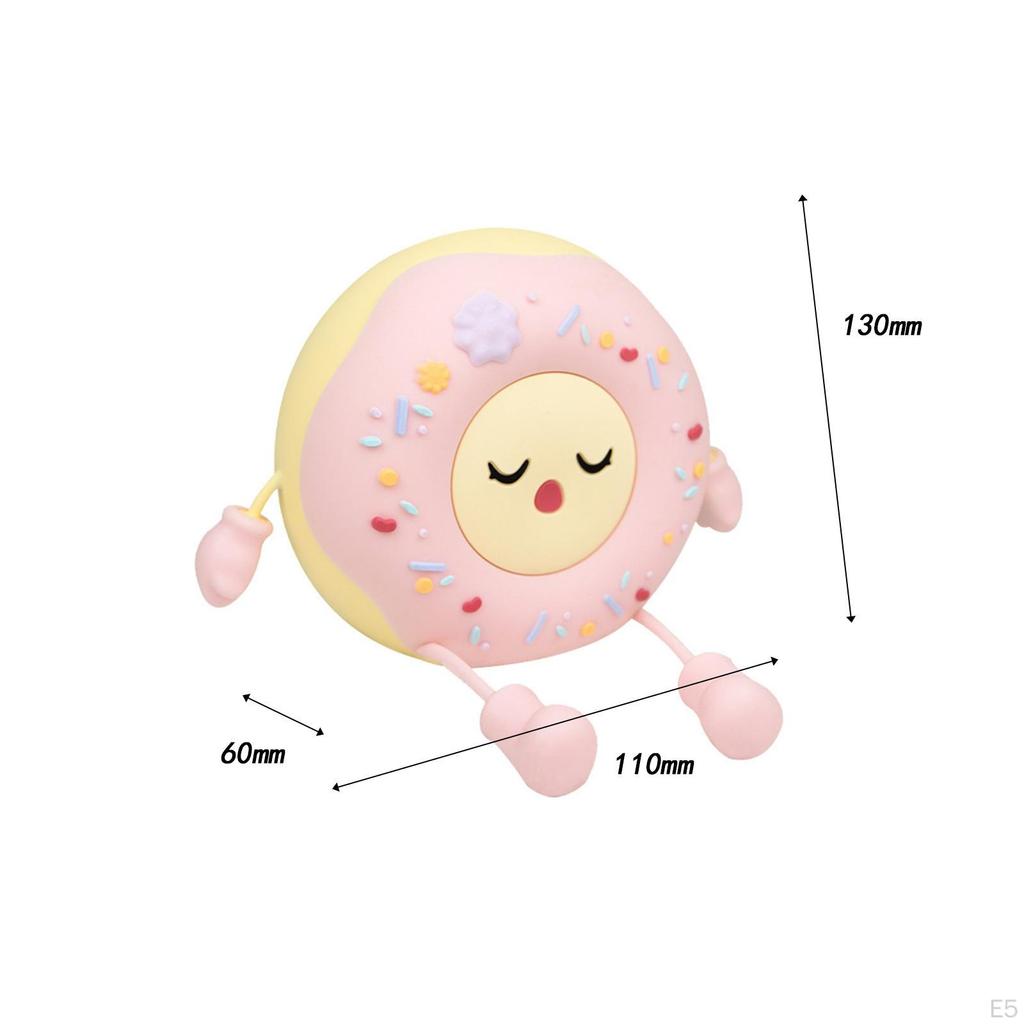 Cute Donut Lamp Night Light for Kids Rechargeable Soft Portable Nursery LED Touch