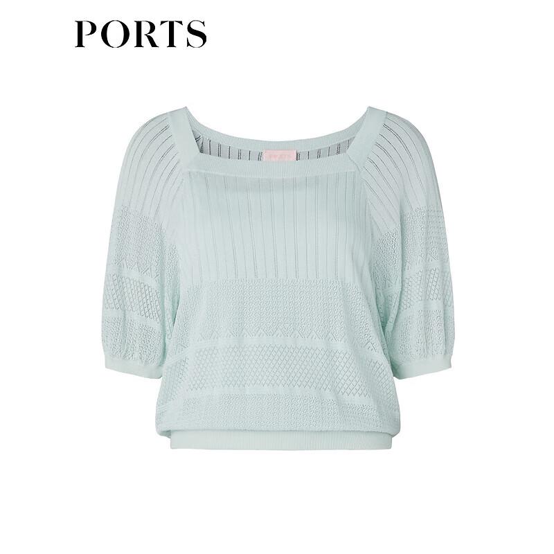 Ports Women's Sweet Round Neck Long Sleeve Top