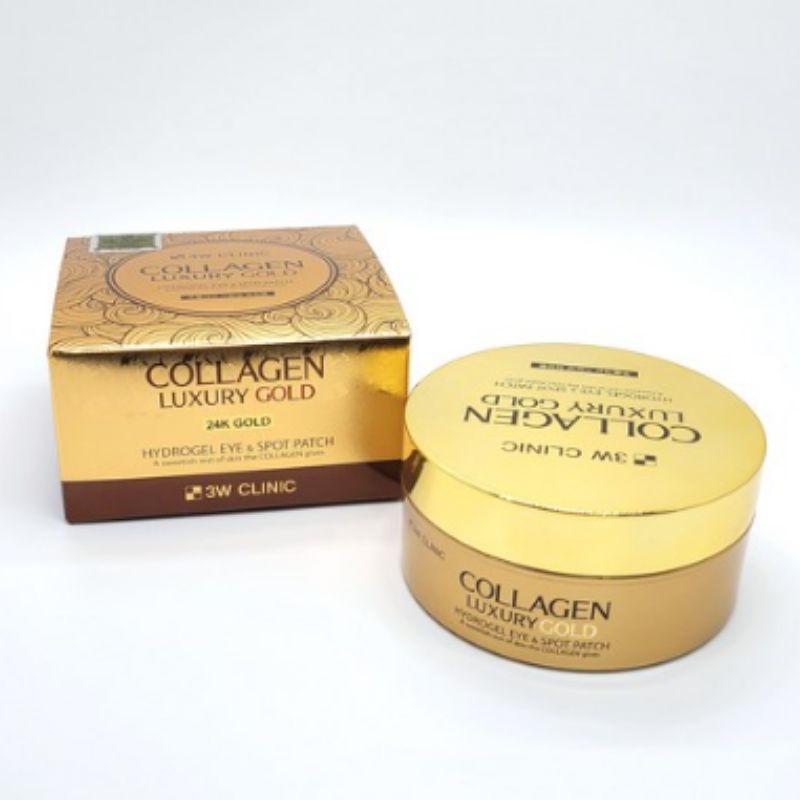3W Clinic Collagen & Luxury Gold Hydrogel Eye & Spot Patch 60 Patches – Firming Hydrating Eye Care Patch Set