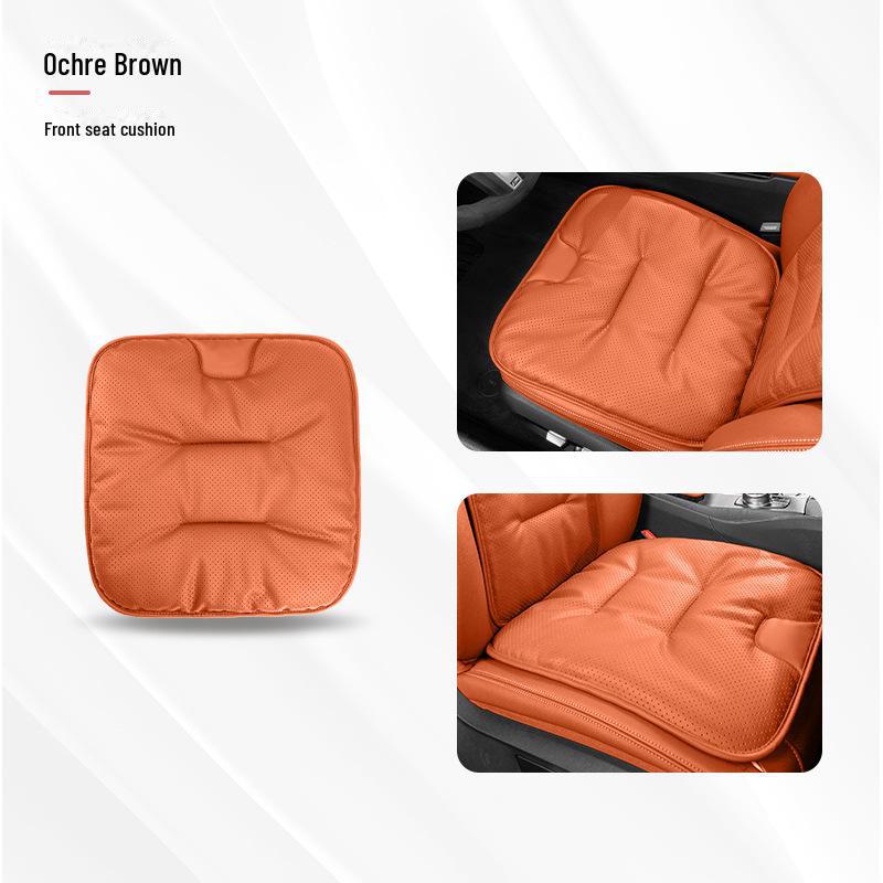 Universal Ventilated Nappa Leather Car Seat Cushions - Four Seasons, Breathable, High-Grade, Perforated Design for All Models.