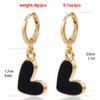 French Retro Lazy Style Premium Gold Earrings Women'S Niche Simple Imitation Fritillary Love Earrings Earrings