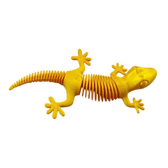 

3D-печатная фигурка ящерицы, подвижные суставы, фигурка геккона, шарнирная модель животного, игрушка для домашнего офиса, книжная полка