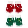 Windproof Christmas Knitted Glove One Size Winter Warm Glove Stylish Five-finger Gloves  Outdoor
