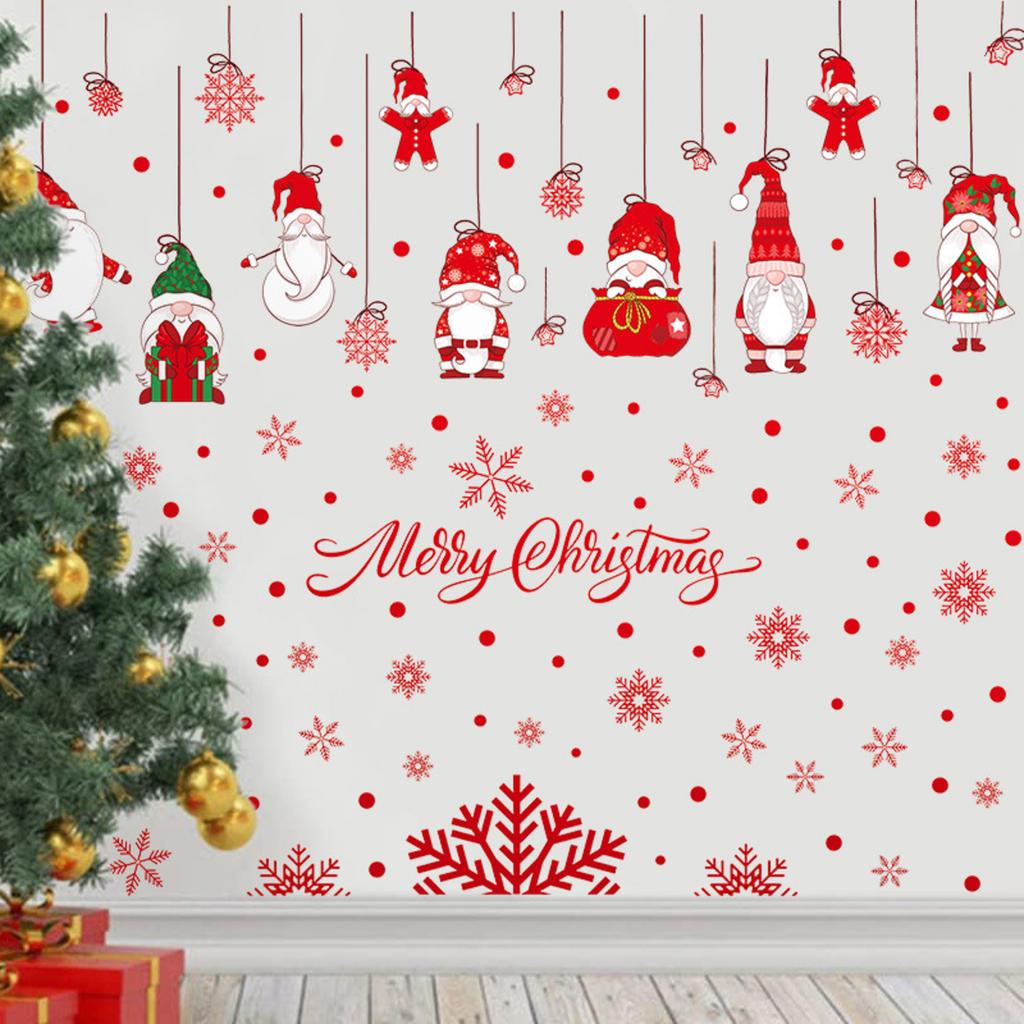 Christmas Decorations Holiday Party Decoration Window Stickers Pvc Static Stickers Window Decorations