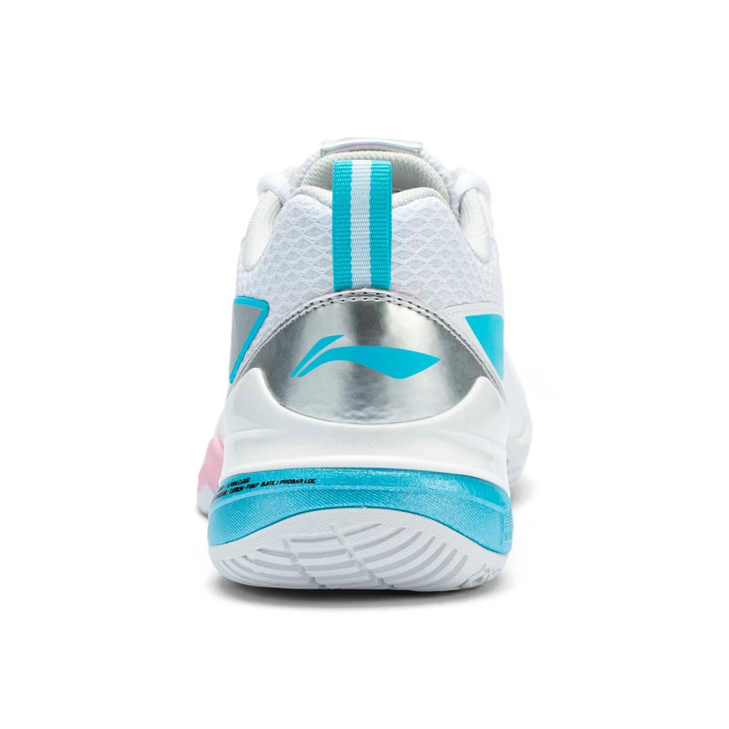 Li Ning Blade II PRO Cushioning, Wear Resistant Low Top Badminton Shoes Unisex White Silver AYZV001-4