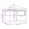 VidaXL Foldable Pop-Up Party Tent with 2 Sidewalls, Tent, Awning Tent, Gazebo Awning, Tent 4004925