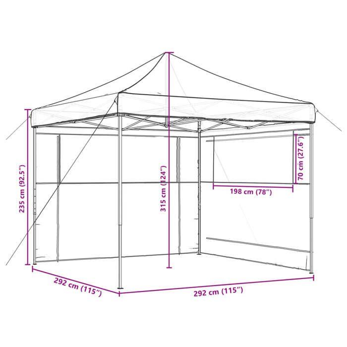 VidaXL Foldable Pop-Up Party Tent with 2 Sidewalls, Tent, Awning Tent, Gazebo Awning, Tent 4004925