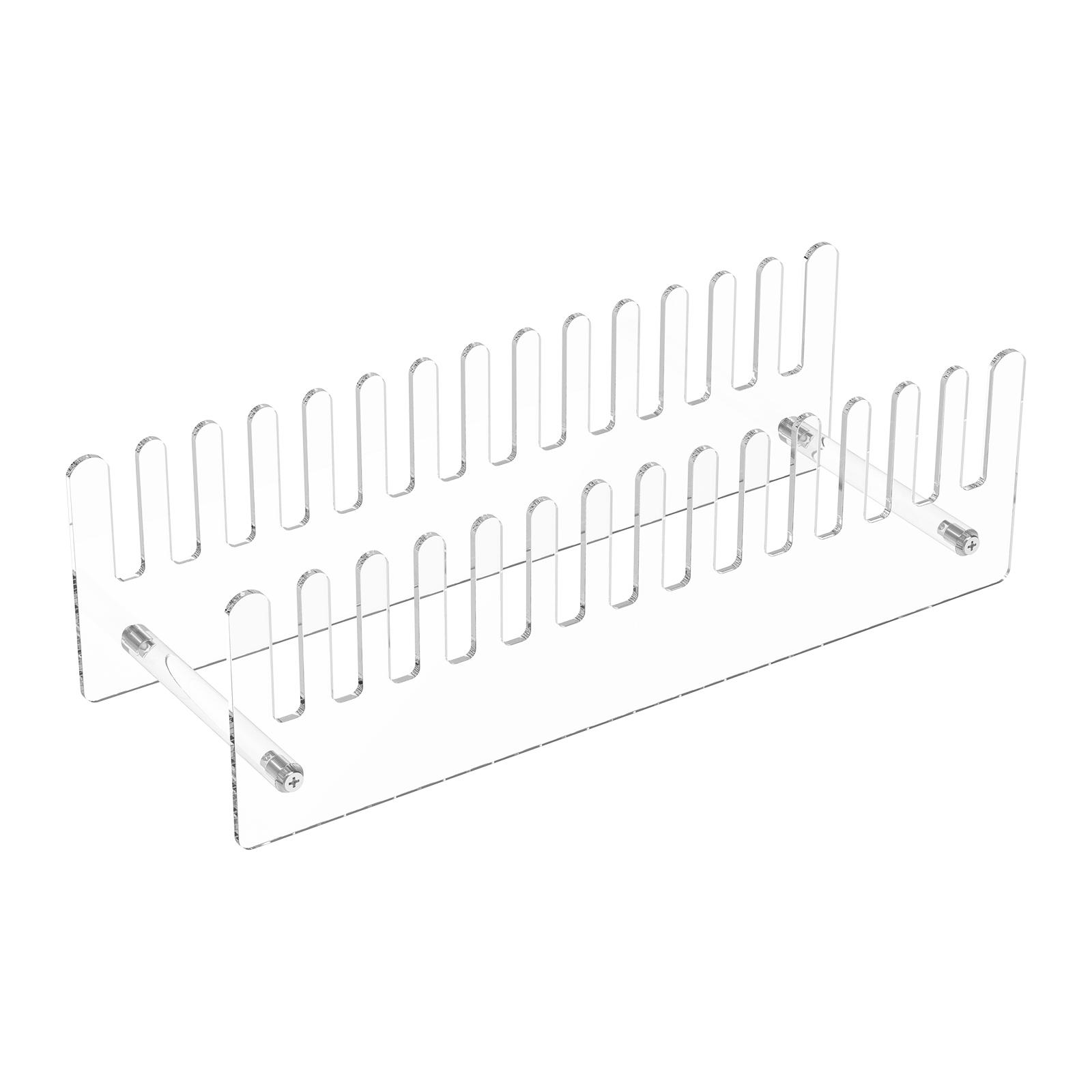 

Acrylic Card Display Holder Counter Home Office Desktop Supplies rading Card Stand Transparent 14 Slots прозорий