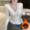 La Chapelle Women's V-Neck Long Sleeve Thermal Top
