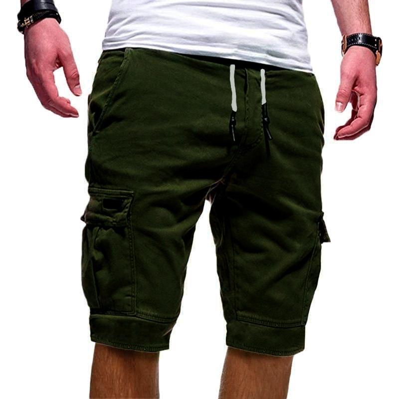 Sommer Y2K All Match Hose Einfarbig Streetwear Elegante Mode Halbhose Multi Pocket Shorts Herrenbekleidung