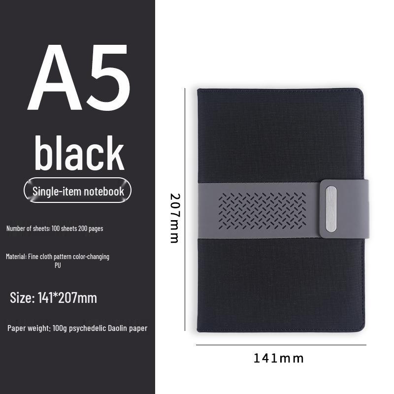 Custom Vintage Soft Leather Notebook with Buckle - A5/B5 Business Meeting Record Book with Logo Printing