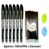 Set da 58 pezzi Penna Gel Lavabile con Impugnatura 0,5 mm Penna Magica Cancellabile Bastoncini d'Inchiostro Colorati Cancelleria per Scrittura Scolastica e d'Ufficio