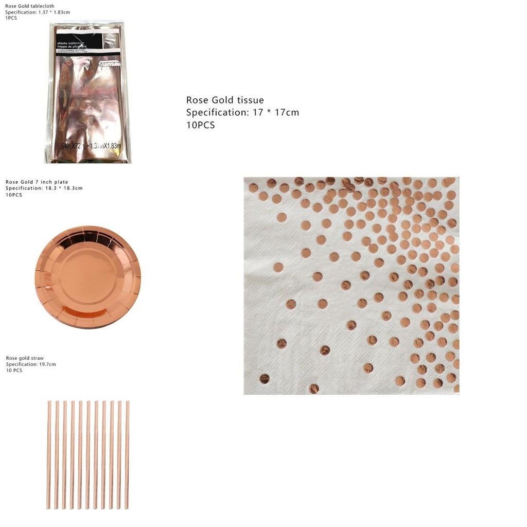 Luxurious Rose Gold Stamping Party Supply Decor To Elevate Any Wedding Or Birthday Event