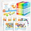 Shuttle Art Dot Marker Color Pen 12 Colors 48 Pieces Set 12ml For Kids Easy To Wash with Water Easy To Hold 6 Coloring Books Included Drawing Paper