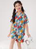 Kids' Thin Cotton Silk Summer Pajamas Set for Boys & Girls - Home Wear for Middle & Older Children