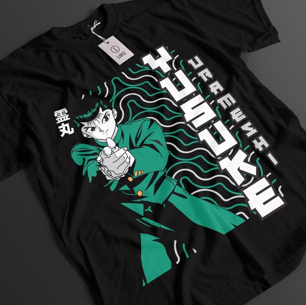 

Yu Yu Hakusho Shirt Yusuke Tshirt Hiei T-Shirt Yoko Kurama Top Anime Unisex Tee S