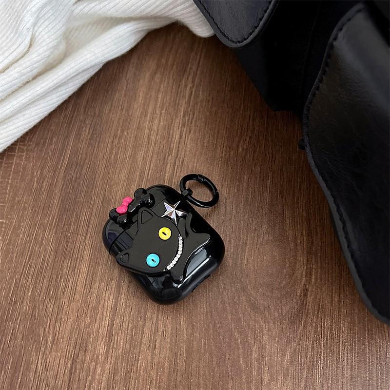 

Cat Star Bone Apple Bluetooth Earphone Cover Suitable Airpods4 Generation Silicone 1-Buckle Airpodspro3 Airpods 3