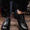Elite Must Choose/British Casual Leather Shoes Retro Handmade Leather Outsole Shoes Black Wedding Shoes Business Dress Men'S Shoes