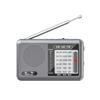 Portable Full-Band Radio for Seniors, Type-C Rechargeable, Gray