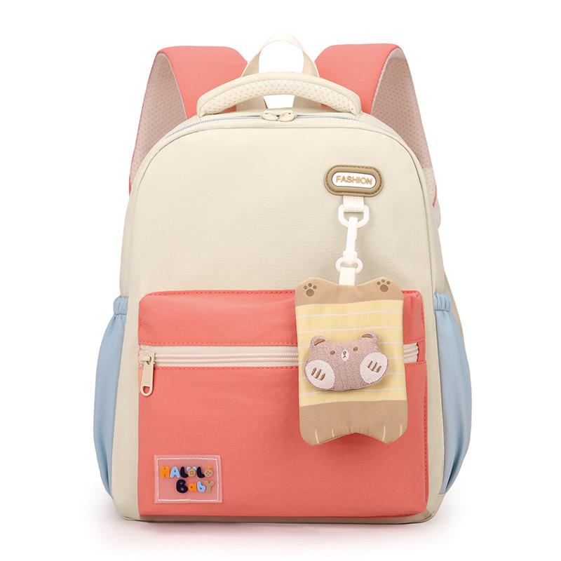 Children Breathable Letter And Lightweight School Backpack With Straps Curved