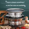 Stainless Steel Charcoal Grills Carbon stove Barbecue Grill Rack Round Korean Non-stick Home Outdoor Camping Portable BBQ Tools