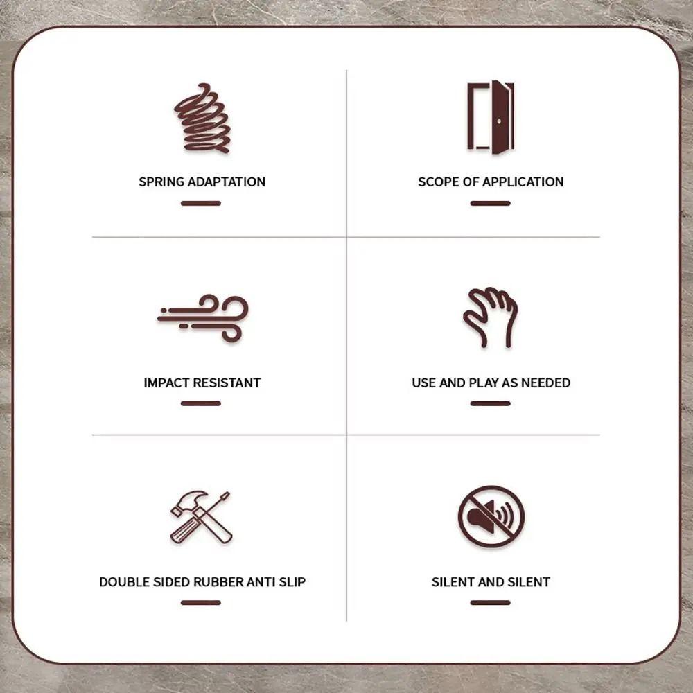 Adjustable Anti-collision Door Stopper Non Slip Windproof Doorstop Door Wedge  Indoor Application