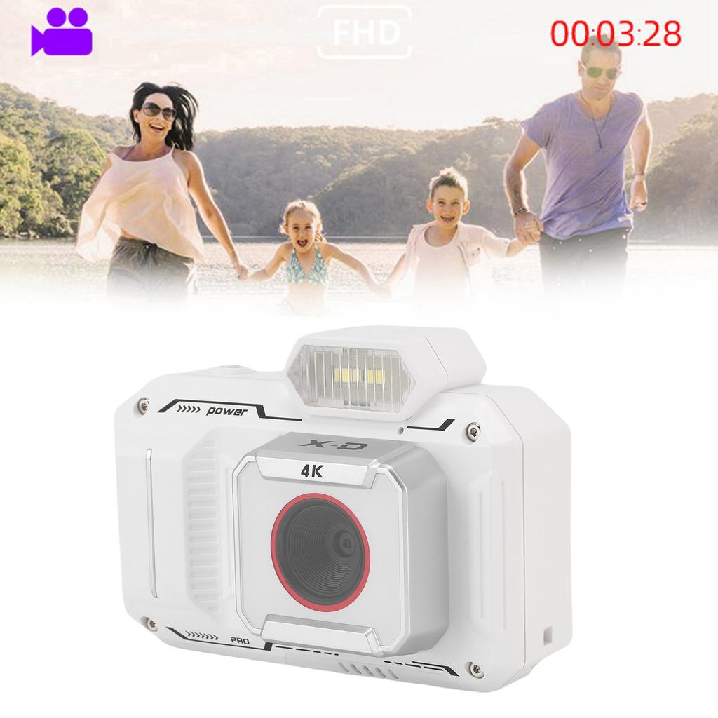4K Digital Camera Auto   65MP Vlog Camera with 18x Digital Zoom LED Flash 2.88 Inch HD Screen for Photography Travel