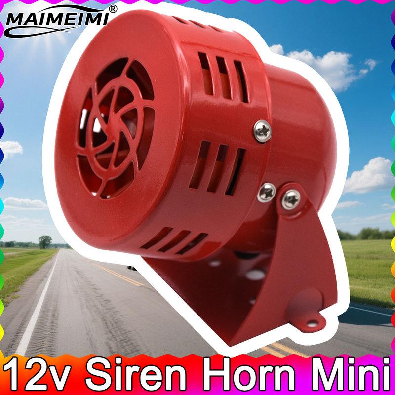 12V Sirenenhorn Mini 110dB Rotes Luftschutzsirenenhorn Lautsprecher Alarm Auto LKW Ton Elektromotor Angetrieben Druckluft-Horn Laut