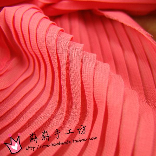 1 Stück mehrfarbiger plissierter Chiffonstoff plissierter Stoff einfarbig für Organza Kleid Rock Crinkle Stoff Meterware