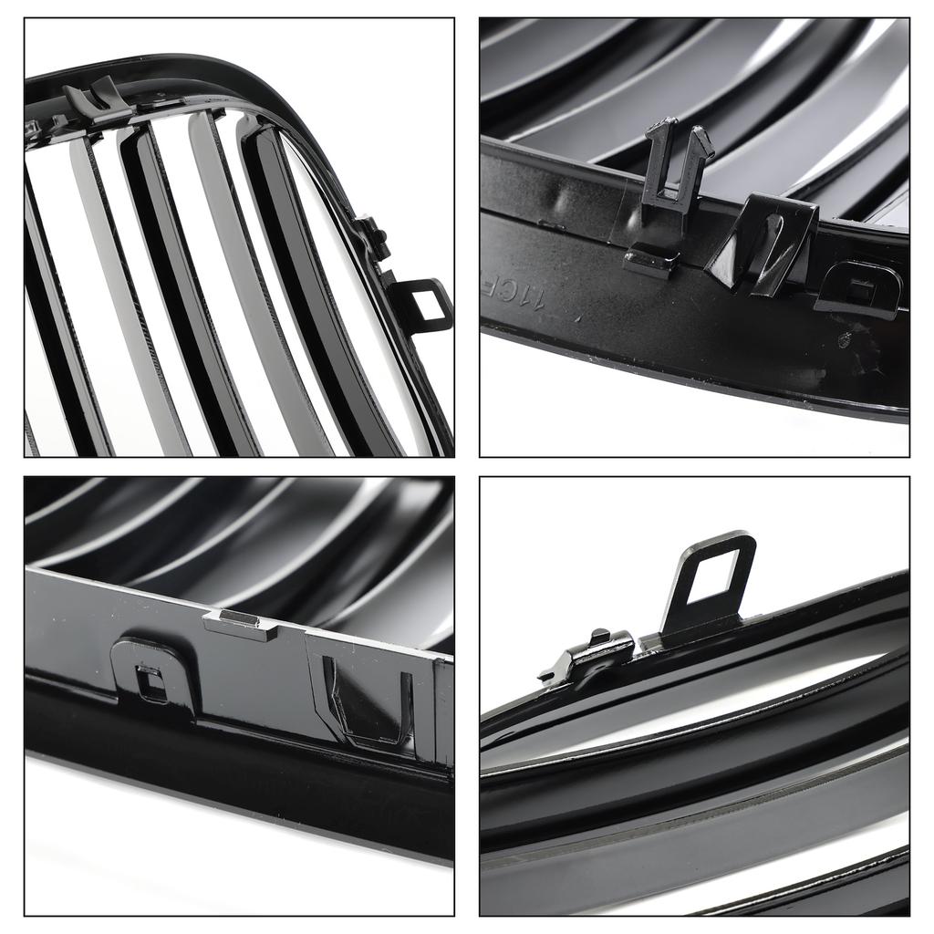 Front Bumper Kidney Grille Grill Fit BMW X5 E70 X6 E71 2007-2013 Gloss Black