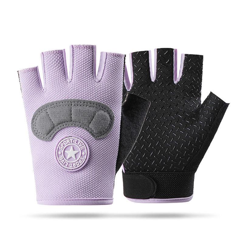 Children's Half Finger Men and Women Spring and Summer Outdoor Sports Gloves Riding Non Slip Breathable Student Riding and Playing Thin Gloves