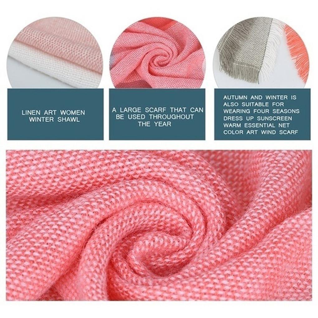 Damen Dreieckiger Winter Großer Schal Warm Gemütlich Übergroß Kariert Wickeltuch Stola Umhang