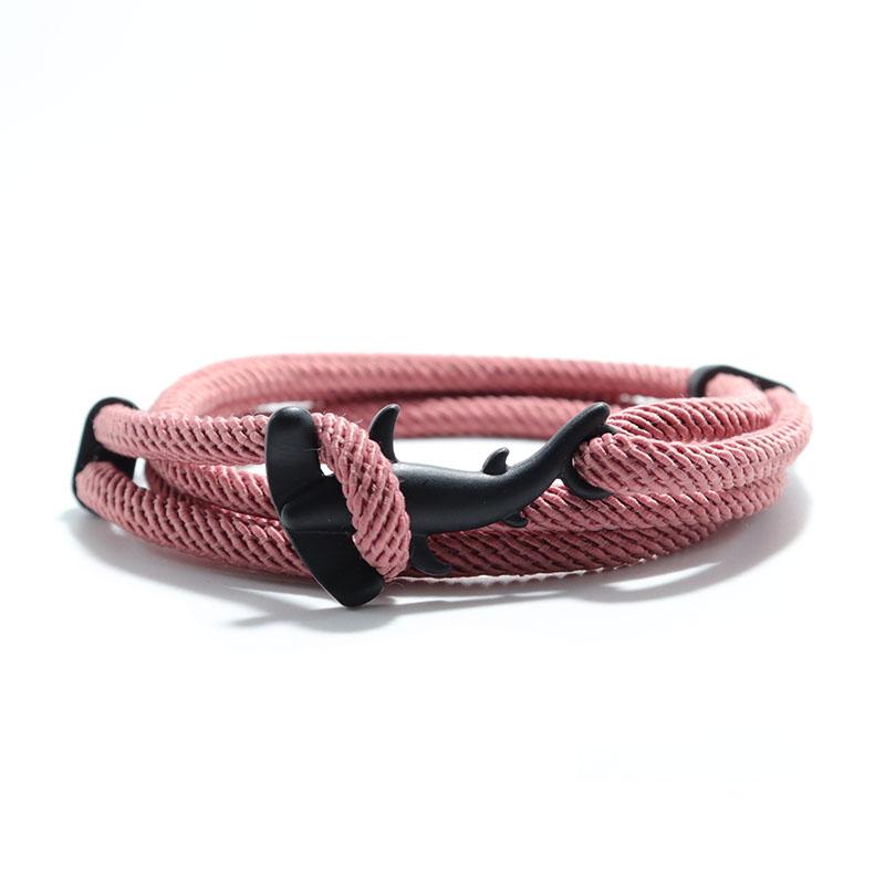 Ocean Animal Shark Bracelet Homme Female Multi-layer Adjustable Charm Braslet Camping Jewelry Beach Accessories Gift For Lovers