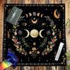 Divinations Tablecloth Moonphases Flower Pattern Tarot Tablecloth Altars Cloth