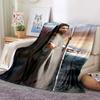 6 Size Merciful Jesus Christian God Flannel Art Blanket Throw Sofa Bed Cover Four Season Soft Fluffy Quilt Blanket Flannel Throw