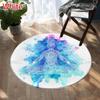 Seven Chakra Large-area Decorative Carpet Round Flower of Life Flannel Carpet Modern Home Living Room Floor Mats Bedroom Rug