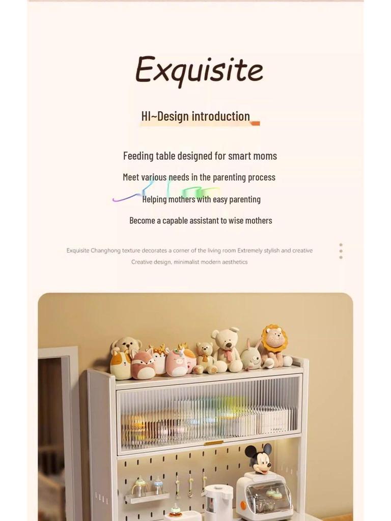 Large Capacity Floor-Standing Baby Formula Feeding Storage Cabinet and Shelf