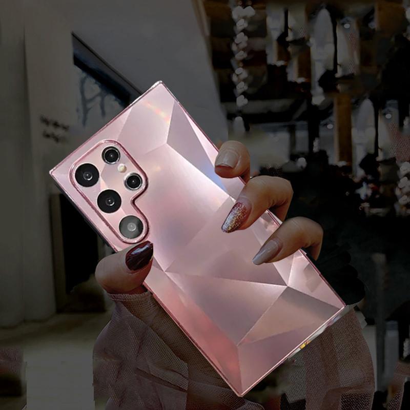 Powłoka laserowa z brokatem diamentowym wzór etui do Samsung Galaxy A54 A34 A24 A14 A73 A53 S22 S23 S24 Ultra Plus iPhone 15 14 13 Pro Max twarda miękka obudowa