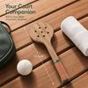 Wood Padel Training Paddle Perforated Head Tennis Practice Bat  Ball Hitting Drill