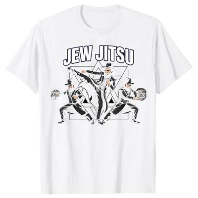 Camiseta divertida de Danza Judía Jew Jitsu Verano Hombre Mujer Ropa Moda Camisetas Algodón Manga Corta Oversized Suelta Tops