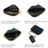AGILITY affa "Pair" Coin Case, Card Case, Double Zipper, L-Shaped Zipper, Key Ring, Leather