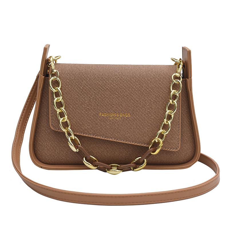 New Fashion Luxury Chain Simple Women's Underarm Shoulder Bags PU Leather Brand Large Capacity Handbags